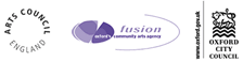 Arts Council England, Fusion and Oxford City Council logos